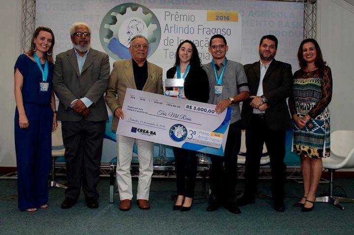 A equipe de Paulo Afonso recebeu um cheque no valor de R$ 3 mil pela conquista do terceiro lugar no concurso.