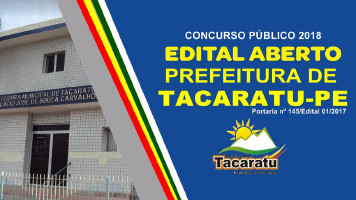 Concurso para 294 vagas na prefeitura de Tacaratu-PE segue com inscrições até 30 de abril
