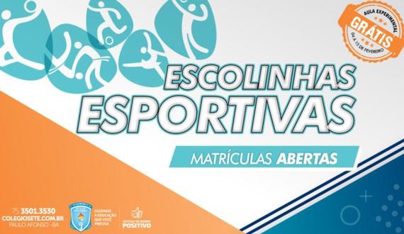 Esporte: Venha fazer uma aula experimental gratuita no Colégio Sete