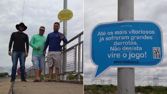Mário Galinho instala mensagens de esperança na Ponte Metálica para evitar suicídios em Paulo Afonso