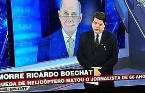 Datena chora ao noticiar morte de Ricardo Boechat ao vivo; assista