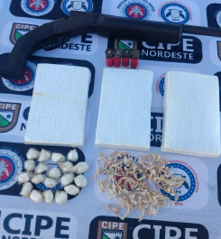 Duas armas e 3 kg de cocaína apreendidos em Nova Soure