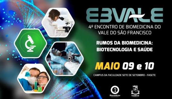 IV EBVALE debaterá rumos da profissão biomédica com foco na Biotecnologia e Saúde
