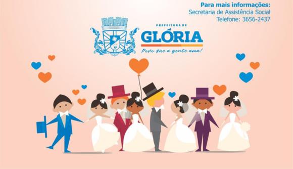 Formalize a sua união no 2º Casamento Comunitário que será realizado em Glória (BA)
