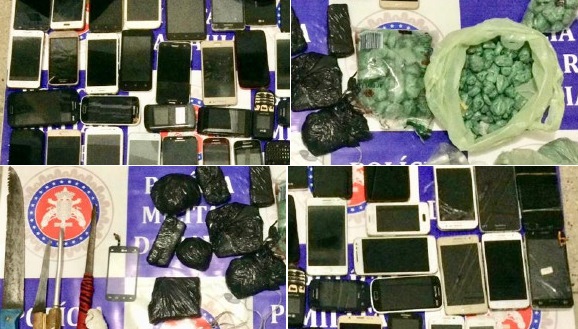 Operação conjunta apreende armas, aparelhos celulares e drogas dentro do Conjunto Penal de Paulo Afonso