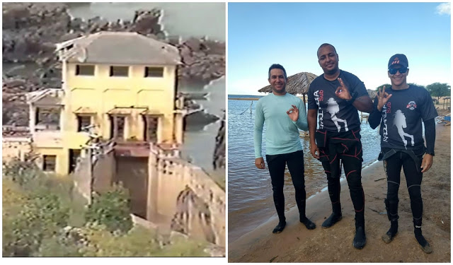 Mergulhadores encontram intacto prédio de usina submersa há 31 anos no ‘Velho Chico’ em Petrolândia, PE