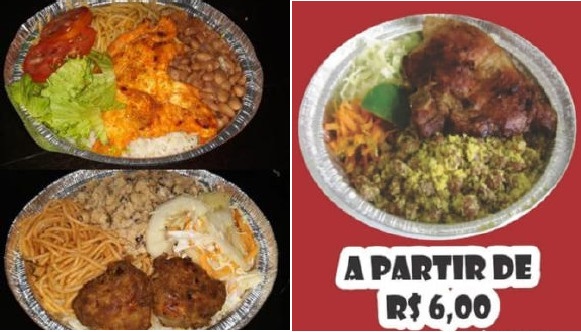 Em Paulo Afonso, ‘Top Quentinhas’: Comida caseira com cardápio variado a partir de R$ 6,00