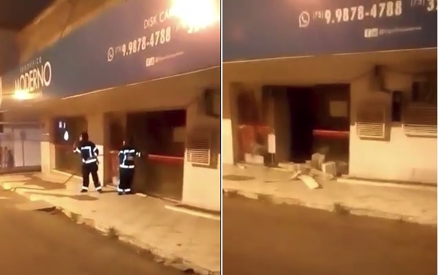 Bombeiros e populares evitam incêndio em frigorífico de Paulo Afonso (Vídeos)