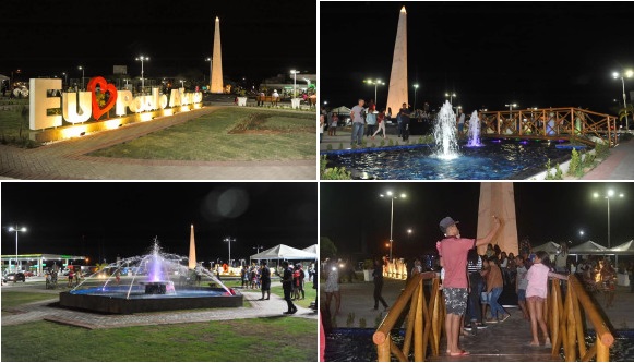 Novo equipamento de lazer e letreiro com o nome de Paulo Afonso são atrativos para fotos e selfies no BTN