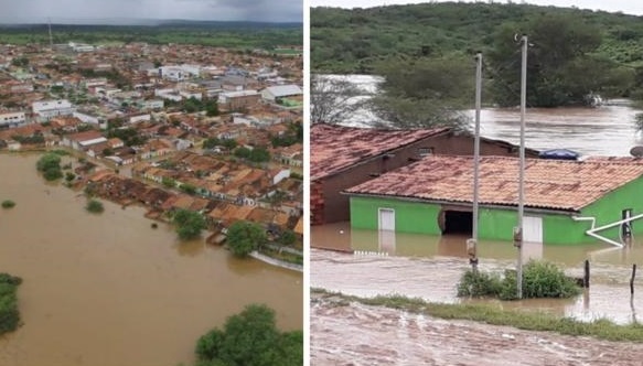 Mais de 100 famílias foram removidas de povoado após barragem transbordar em Pedro Alexandre (Fotos e Vídeos)