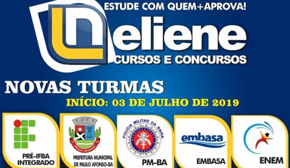 Matrículas abertas para: Prefeitura de Paulo Afonso; PM-BA; Embasa; Pré-Ifba e Enem