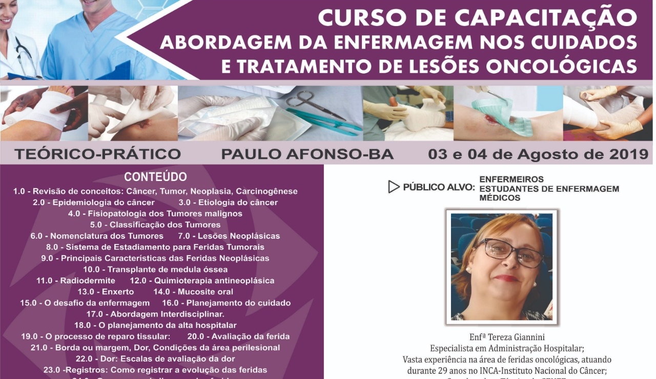 Curso de Capacitação: Abordagem da Enfermagem nos Cuidados e Tratamento de Lesões Oncológicas