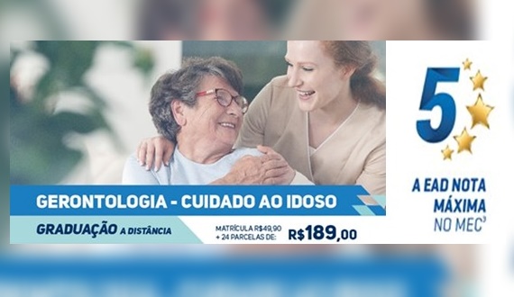 Curso Superior EAD em Gerontologia em apenas 2 anos é na Uninter Paulo Afonso! (Matrículas Abertas)