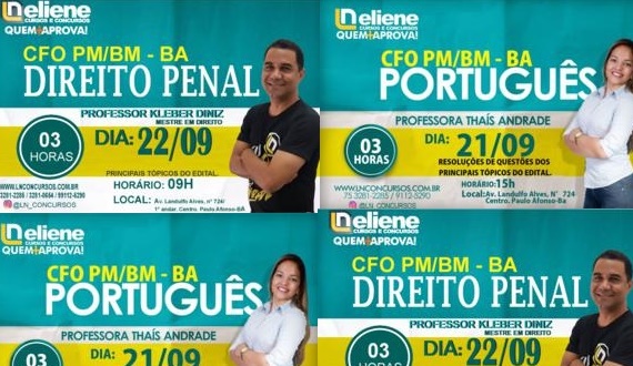 LN Concursos: Aulão nos finais de semana na reta final para Oficial PM/BM da Bahia