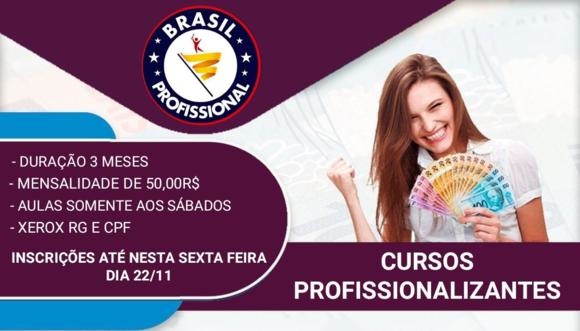 Inscrições até sexta (22): Brasil Profissional oferece Cursos de formação em Paulo Afonso
