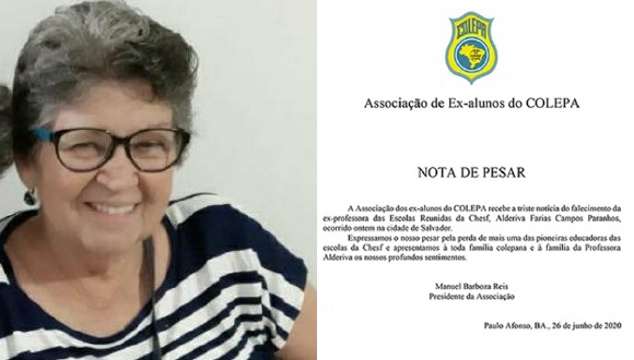 Ex-professora do Colepa (Chesf), Alderiva Farias Campos morre aos 73 anos, vítima de Covid-19