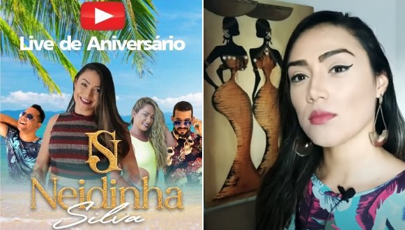 Cantora pauloafonsina Neidinha Silva fará live de aniversário neste domingo, dia 23 às 14h