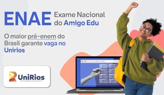 Participe do ENAE, simulado on-line e gratuito do ENEM: Nota é usada como forma de ingresso no UniRios