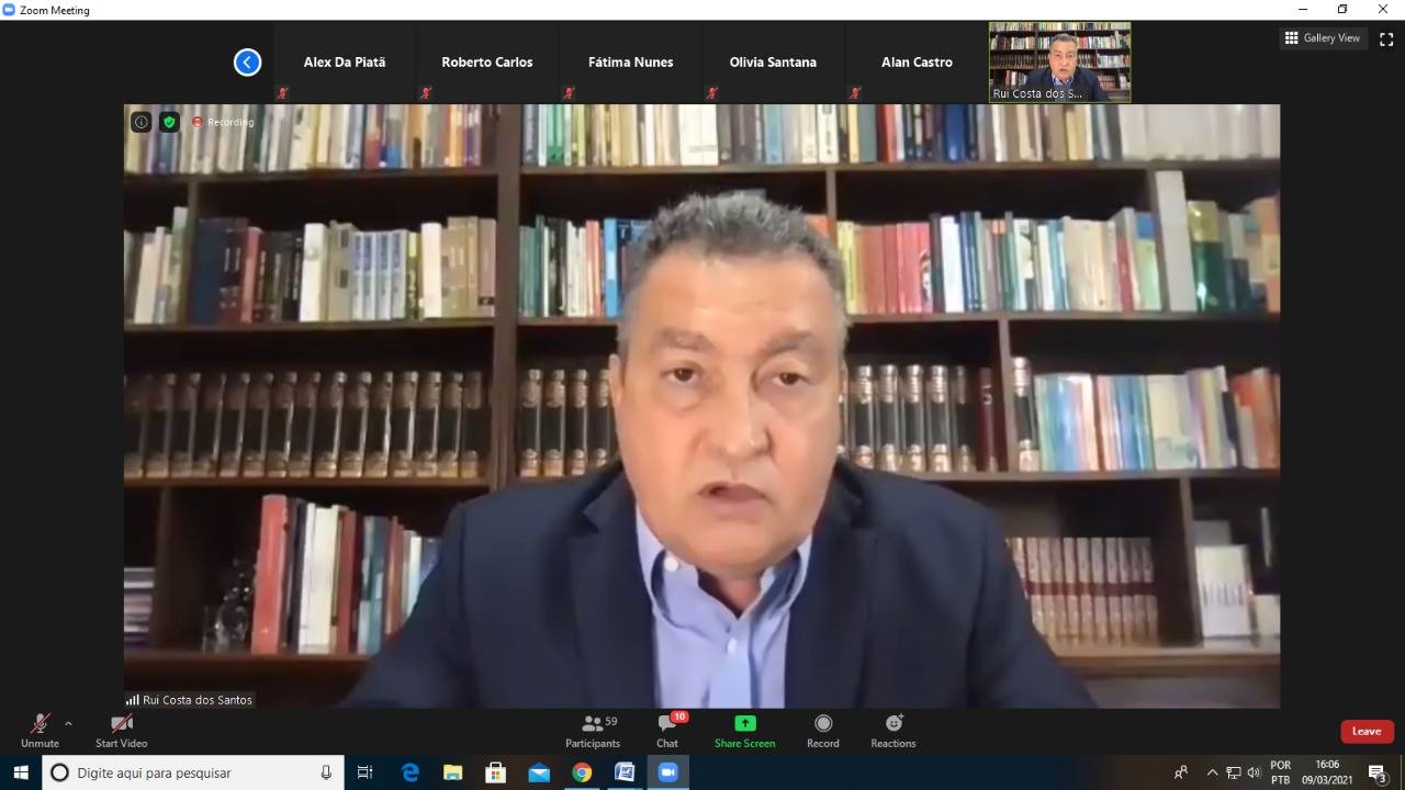 Rui Costa e outros 20 governadores se juntam em pacto nacional pela vida e saúde