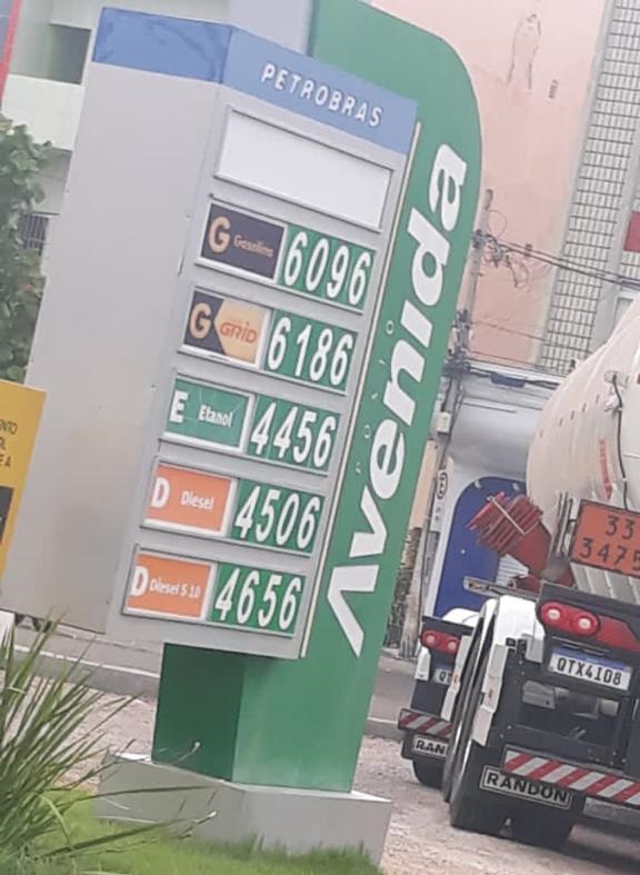 Gasolina comum chega a R$ 6,09 em Paulo Afonso em alguns postos