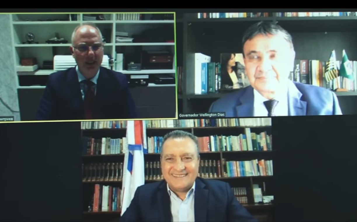 Rui e russos celebram compra de 9,7 milhões da Sputnik V; lote será exclusivo para baianos