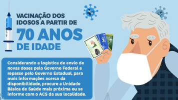 Glória-BA: vacinação contra a covid-19 para idosos a partir de 70 anos