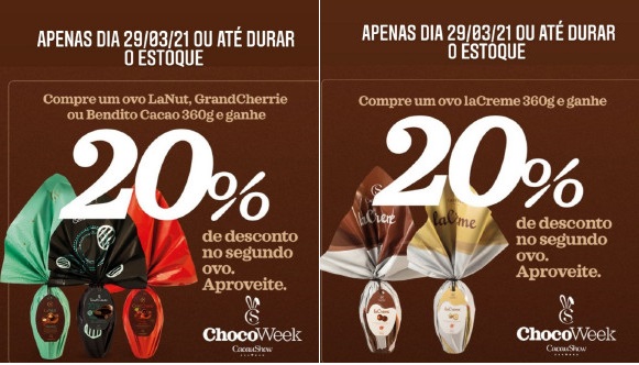 Na semana da Páscoa na Cacau Show de Paulo Afonso tem promoção de Ovos Clássicos, e muitas outras novidades!