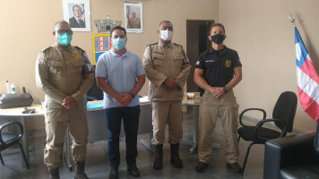 Glória (BA): Prefeito David Cavalcanti participa de reunião de alinhamento de ações com o Comandante do 20ºBPM e Delegado Regional