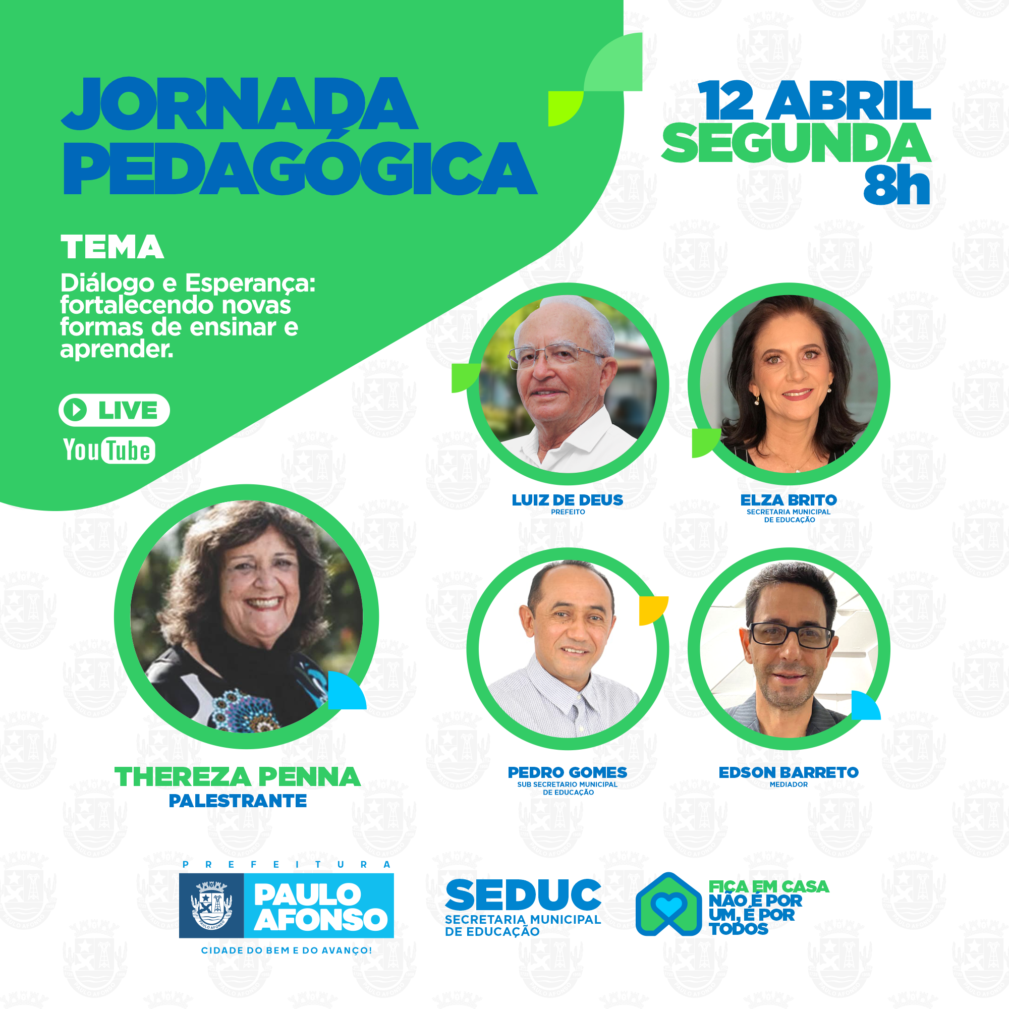 Jornada Pedagógica acontece de forma virtual nesta segunda-feira (12)