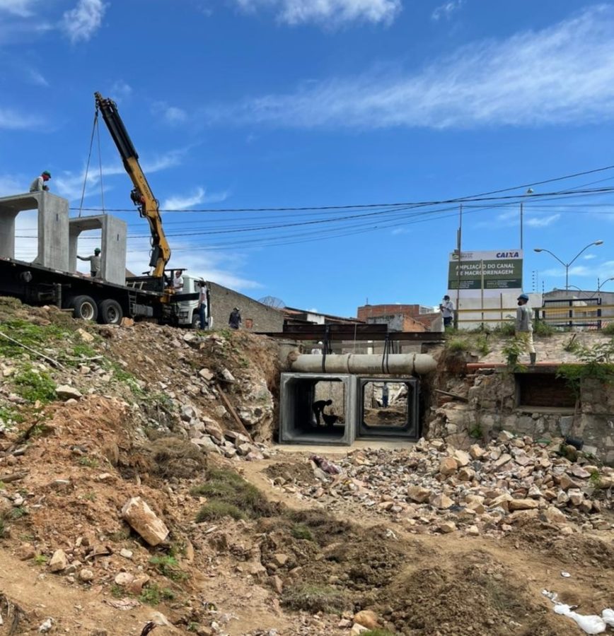 Obra do canal de macrodrenagem no bairro Alves de Souza avança com 2ª etapa