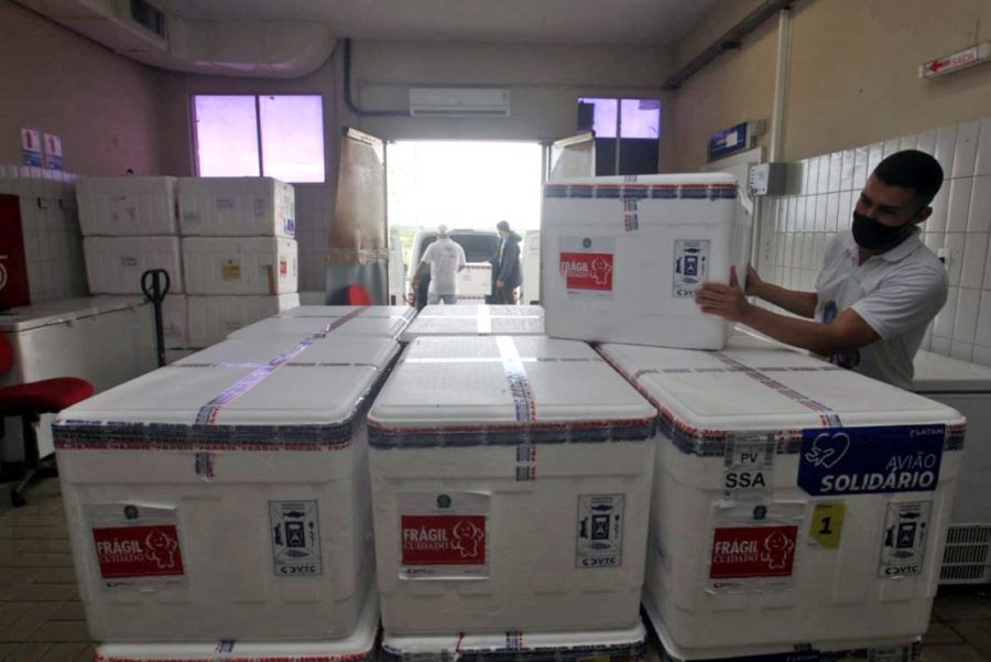 Bahia recebeu mais 244.200 doses de vacina contra a Covid-19 nesta quinta (6)