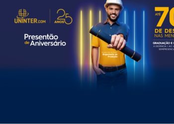 25 anos de UNINTER e você ganha o presente! Descontos de até 70% em seus mais de 400 cursos. Aproveite!
