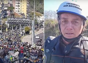 Bolsonaro e apoiadores participam de “motociata” no RS; mulher é presa após protesto
