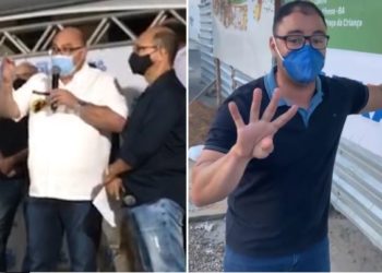 Secretário Val alfineta Mário Galinho durante inauguração de praça: “Tudo dele tá errado, não apresenta uma proposta”