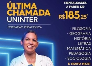 UNINTER: Segunda Licenciatura e Formação Pedagógica por apenas R$ 185,25!
