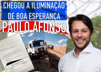 Mário Negromonte Júnior comemora a implantação da iluminação no Boa Esperança