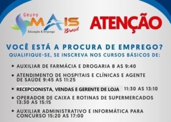 “Grupo Mais Brasil” abre inscrições para cinco cursos profissionalizantes em Paulo Afonso; início das aulas 2/10