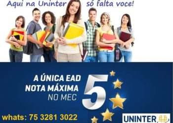 Vem para a UNINTER! Só falta você! Promoção imperdível! Polos Paulo Afonso e Santa Brígida