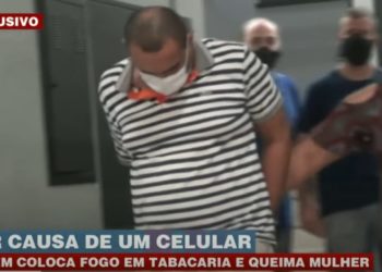 Pauloafonsino é preso em SP ao colocar fogo em loja e queimar mulher por causa de celular (Vídeos)