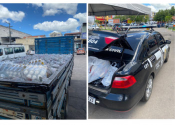 Polícia Civil de Paulo Afonso, junto com o 15º GBM, arrecada mais de 6 toneladas de donativos para as vítimas das enchentes do Sul da Bahia