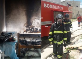 Paulo Afonso: Bombeiros agem rápido e controlam incêndio em quarto de residência no BTN
