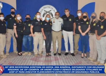 Em visita a Paulo Afonso, diretora do Depin discute com delegados e comando do 20º BPM, ações para a segurança pública