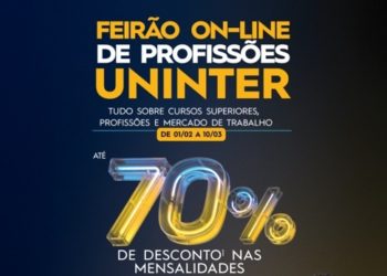 UNINTER: Feirão on-line com descontos de até 70%. ÚLTIMOS DIAS!