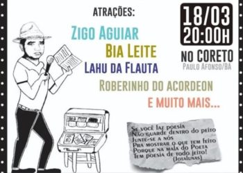 Circuito Cultural tem continuidade nesta sexta (18) com apresentação do projeto Na Mala do Poeta