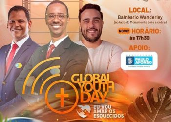 Neste domingo (20), no Parque Balneário em Paulo Afonso, Dia Mundial do Jovem Adventista com o cantor Pedro Valença