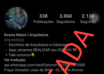 Arquiteta de Paulo Afonso é alvo de hacker no Instagram em golpe para ‘vender’ produtos