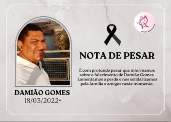 Nota de pesar pelo falecimento do popular Damião Gomes Tavares