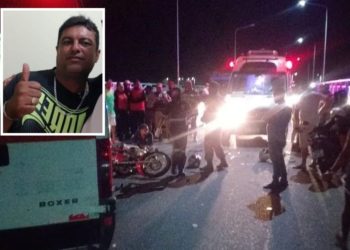 Homem morre e dois ficam feridos após motos baterem de frente na ponte de acesso