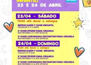 Final de semana com repescagem e 2ª dose contra covid-19 para crianças em Paulo Afonso