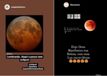 Eclipse total da Lua foi visto em Paulo Afonso e fotos são compartilhadas nas redes sociais